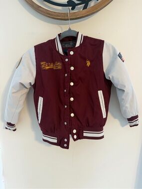 U.S. Polo Assn. Kids Varsity Bomber Jacket EUC | Size Small 6/7 T101